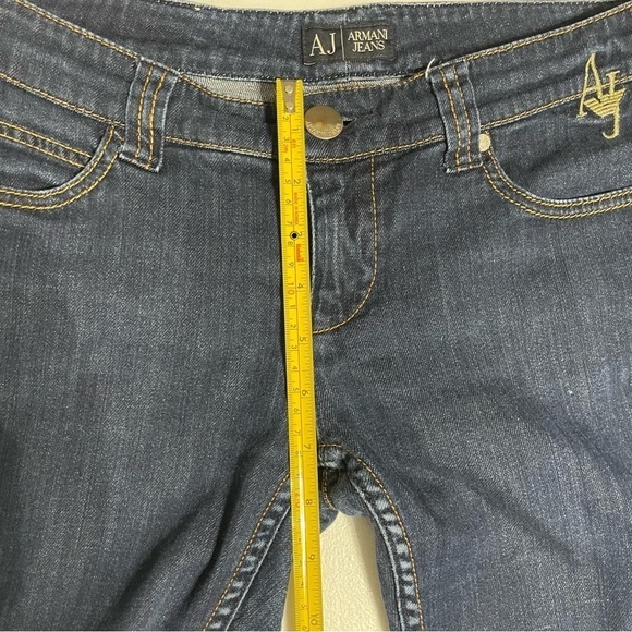 ARMANI Jeans vintage blue denim pants, low waist, regular fit indigo zip up 28 - Picture 13 of 15